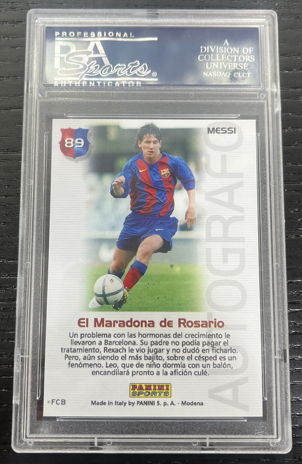 2004 Panini Sports LIONEL MESSI RC Megacracks Barca - Campeon #89 PSA GEM MT 10