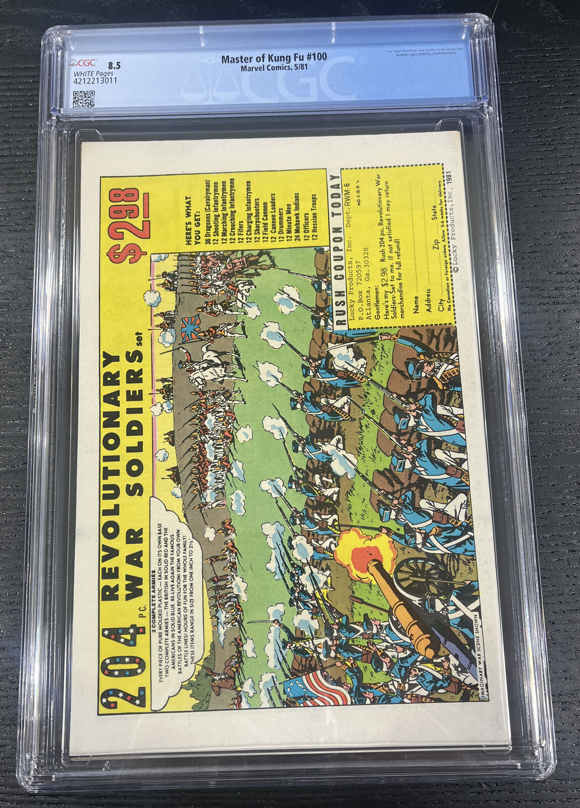 1981 MASTER OF KUNG FU #100 - CGC 8.5 - WP NM/MT - NEWSSTAND - SHANG CHI Comic