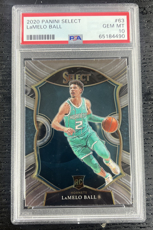 2020-21 Select Lamelo Ball Concourse RC Rookie #63 PSA 10