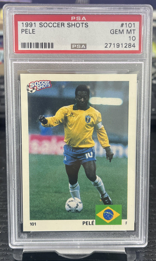 1991 SOCCER SHOTS PELE FIFA World CUP PSA 10