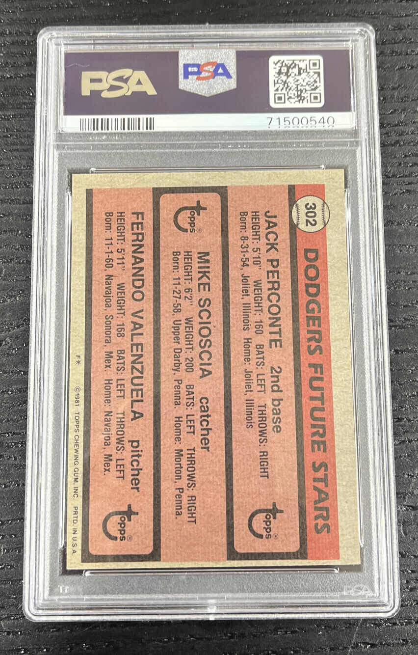 1981 TOPPS DODGERS FUTURE STARS WITH FERNANDO VALENZUELA #302 PSA 5