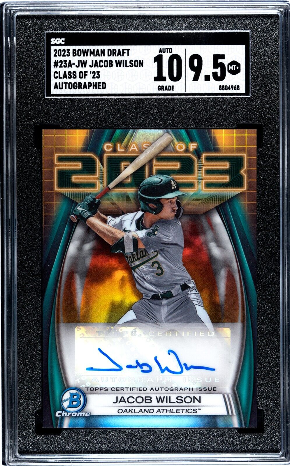 2023 Bowman Draft Jacob Wilson Class of 2023 1st Bowman Auto SGC 9.5