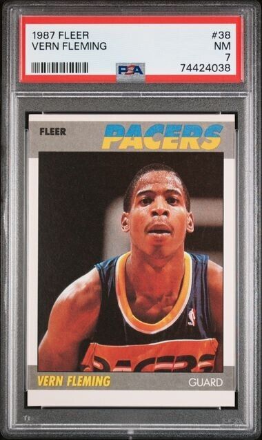 1987-88 Fleer Vern Fleming Indiana Pacers #38 PSA 7