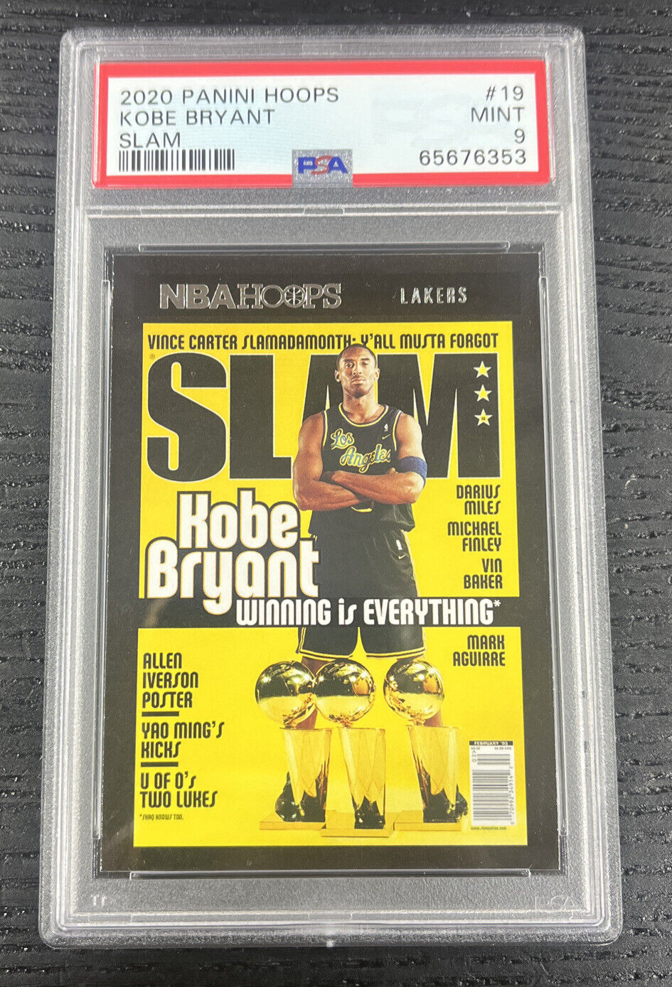 2020 Panini NBA Hoops Slam Kobe Bryant #19 HOF Lakers Graded PSA 9 MINT