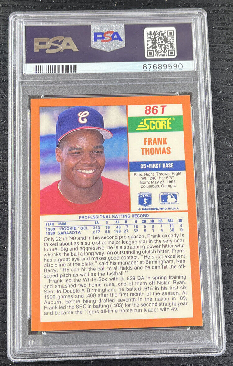 FRANK THOMAS 1990 Score Traded Rookie PSA 8 Chicago White Sox