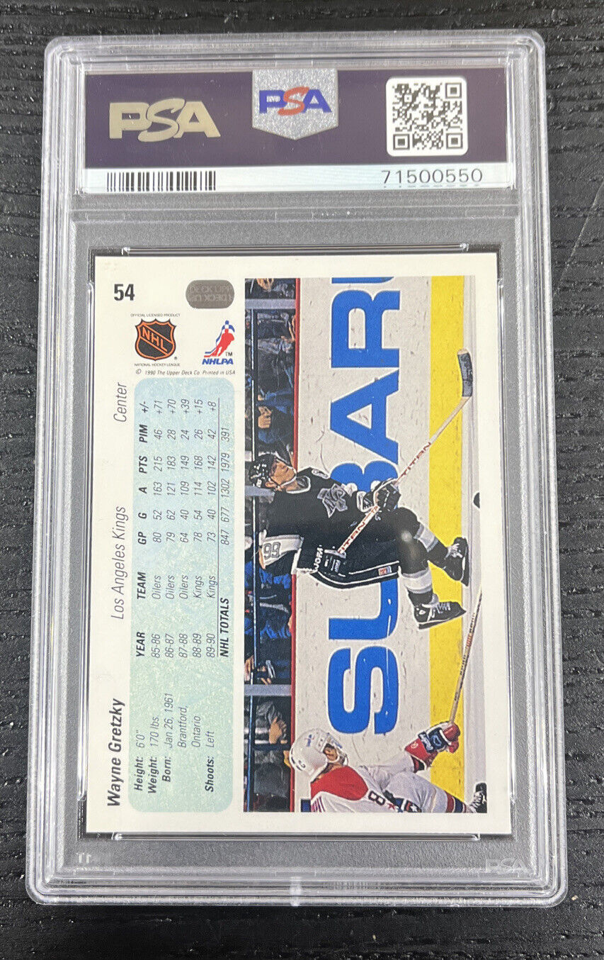 1990-91 Upper Deck #54 Wayne Gretzky Los Angeles Kings PSA 8