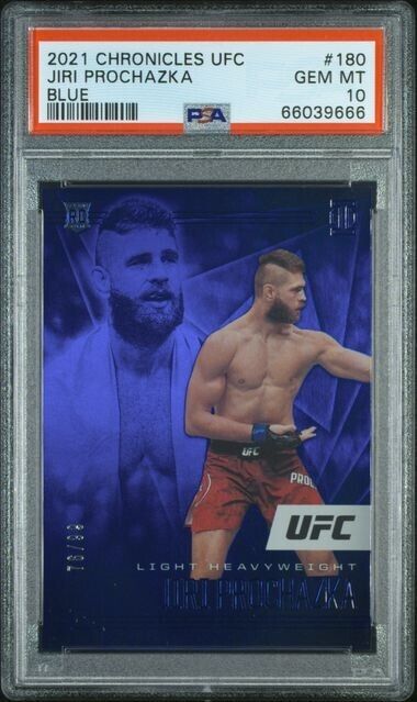 2021 Panini UFC Illusions JIRI PROCHAZKA Blue /99 PSA 10 RC Rookie POP 2 #180