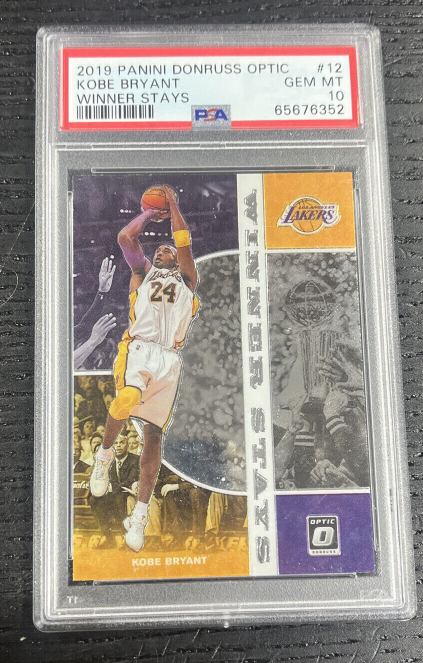 2019-20 Panini Donruss Optic WINNER STAYS Kobe Bryant #12 PSA 10 Lakers GEM MINT