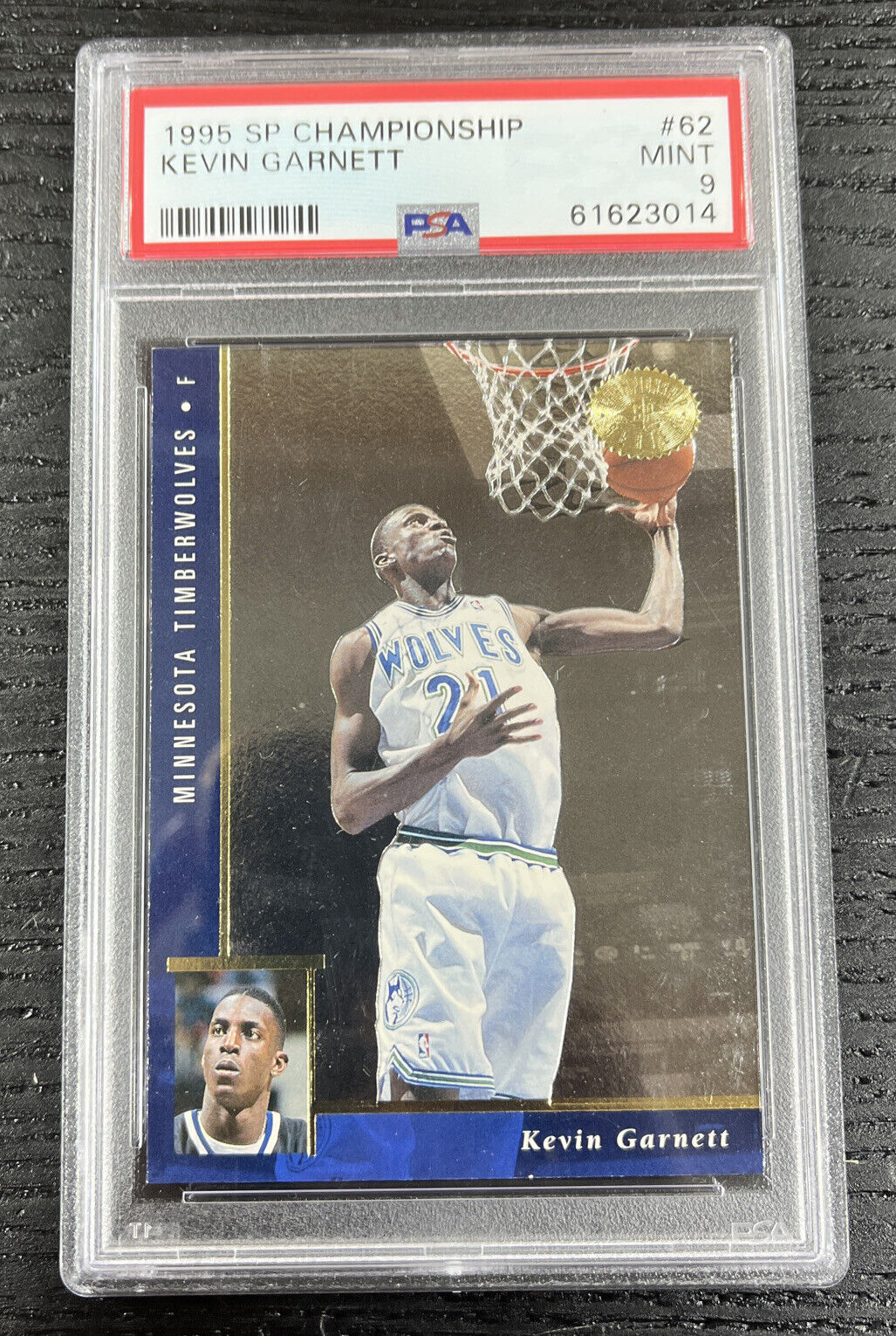 1995 SP CHAMPIONSHIP #62 KEVIN GARNETT RC Rookie PSA 9
