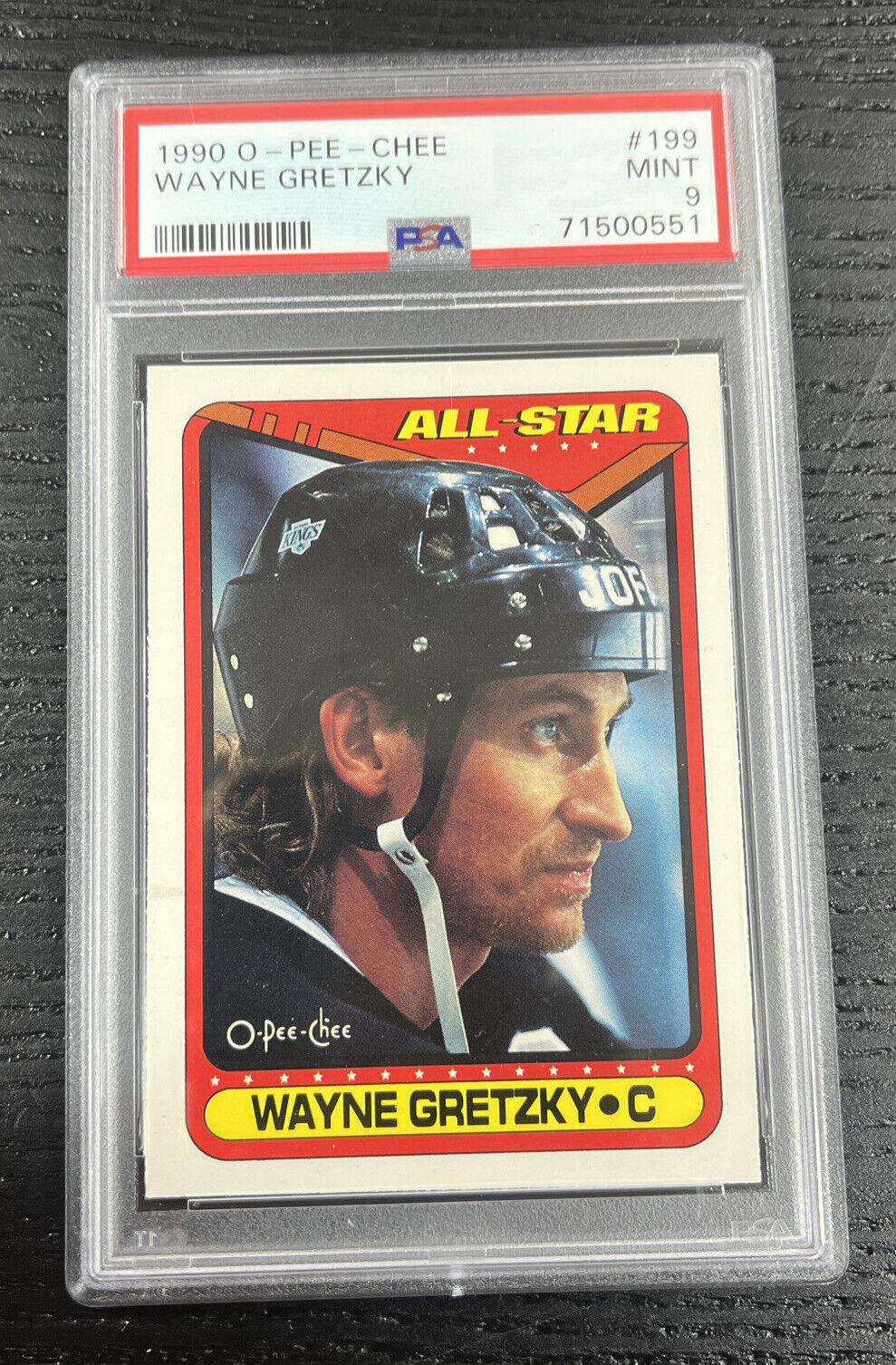 1990 O-Pee-Chee #199 Wayne Gretzky Mint HOF All Star PSA 9