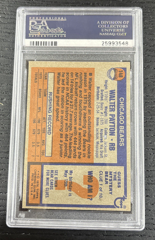 1976 Topps Football #148 Walter Payton Chicago Bears RC Rookie HOF PSA 7 NM