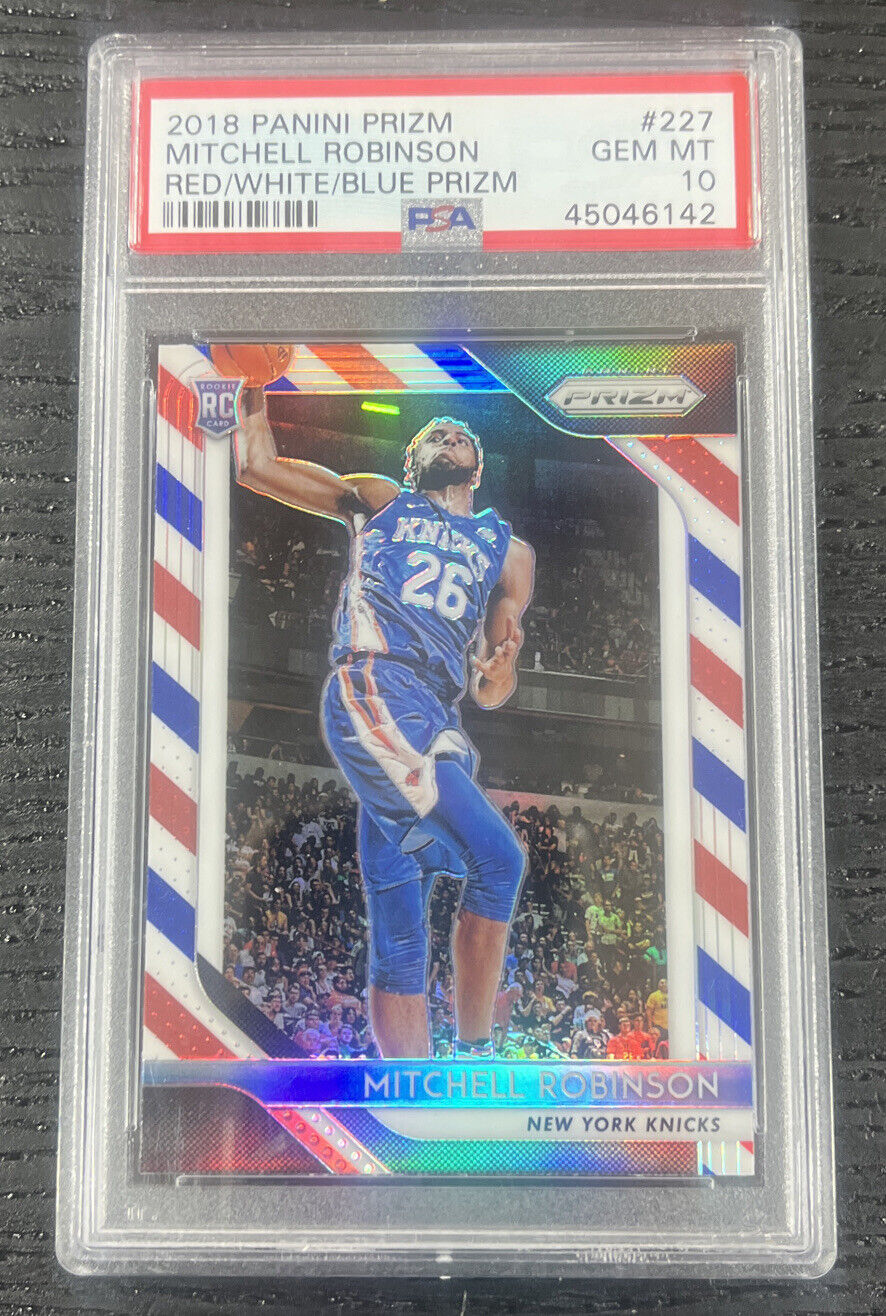 2018 Panini Prizm #227 Mitchell Robinson Red White Blue RC PSA 10 Rookie Gem