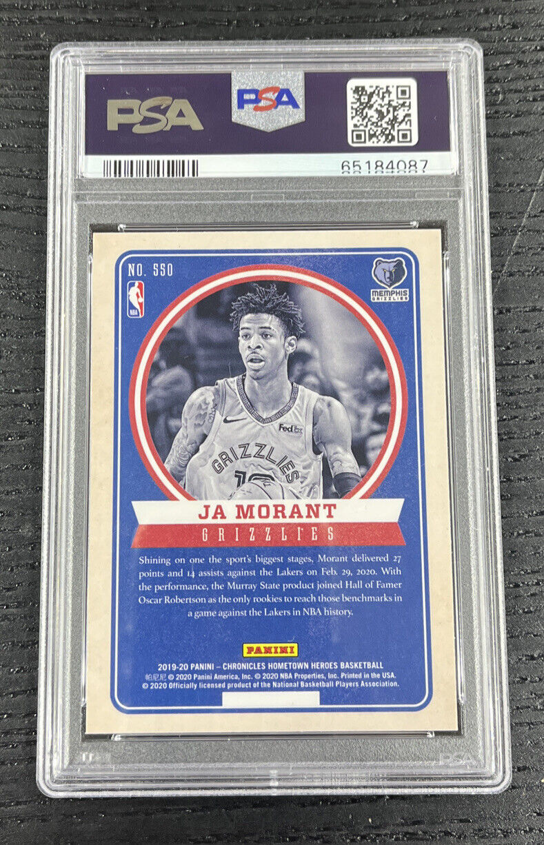2019-20 Chronicles Ja Morant Hometown Heroes #550 Rookie RC PSA 10
