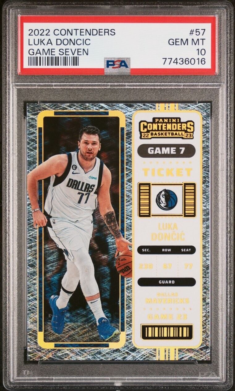 2022 Contenders #57 Luka Doncic Game Seven 7/7 PSA 10 Rare!
