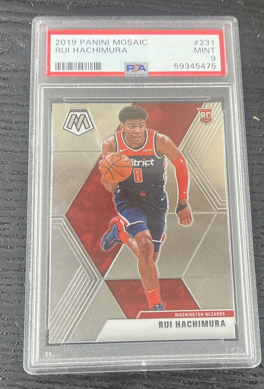 2019-20 Mosiac Rui Hachimura RC Rookie Prizm SP PSA 9 Mint Lakers Wizards