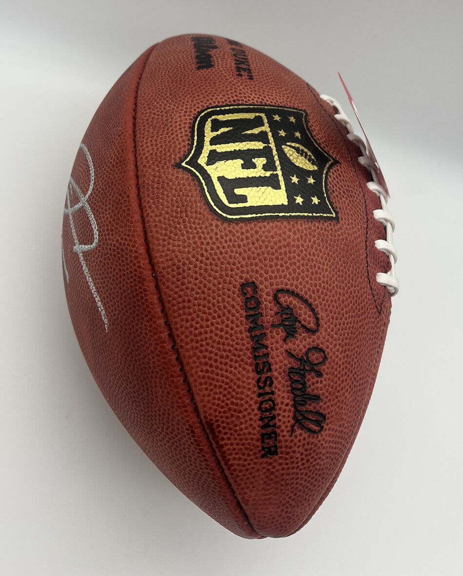 Derek Carr Signed Wilson Duke Football Becket Witnessed Raiders Saints