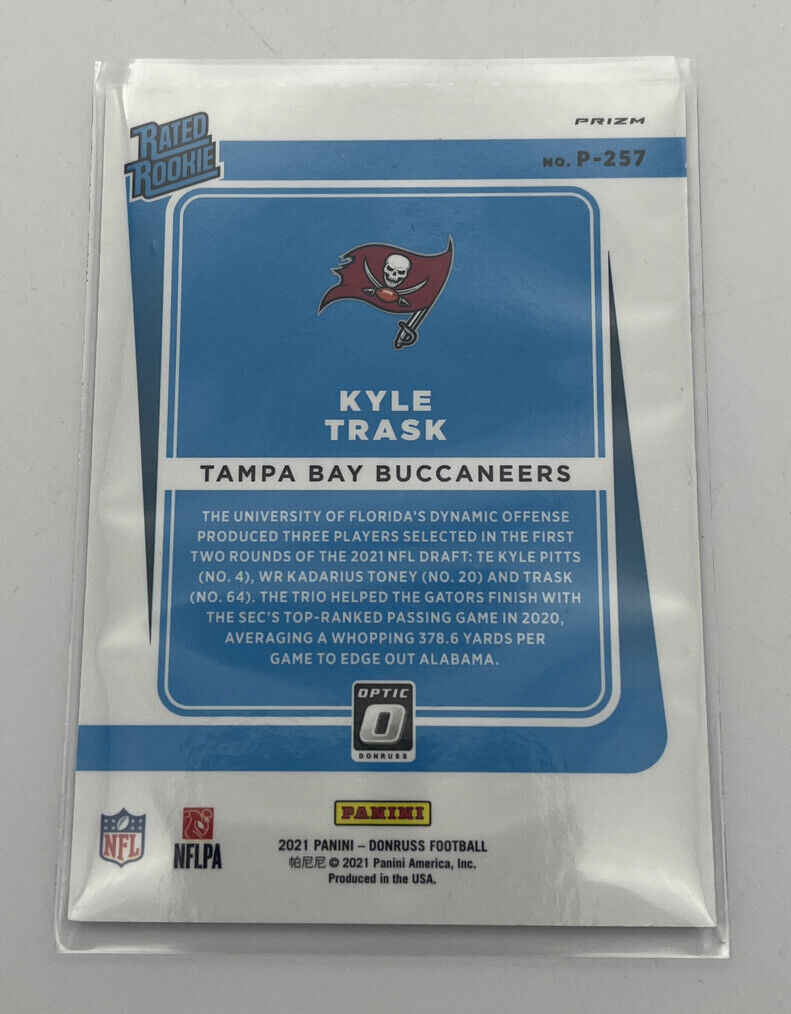 Kyle Trask 2021 Panini Donruss Football Rated Rookie Optic RC Gridiron Kings