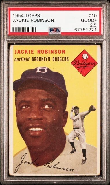 1954 Topps #10 Jackie Robinson Brooklyn Dodgers HOF PSA 2.5 Good+