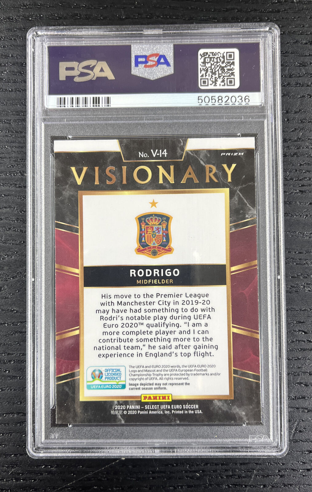 2020 Select UEFA Euro RODRIGO Visionary SSP #14 Spain PSA 10