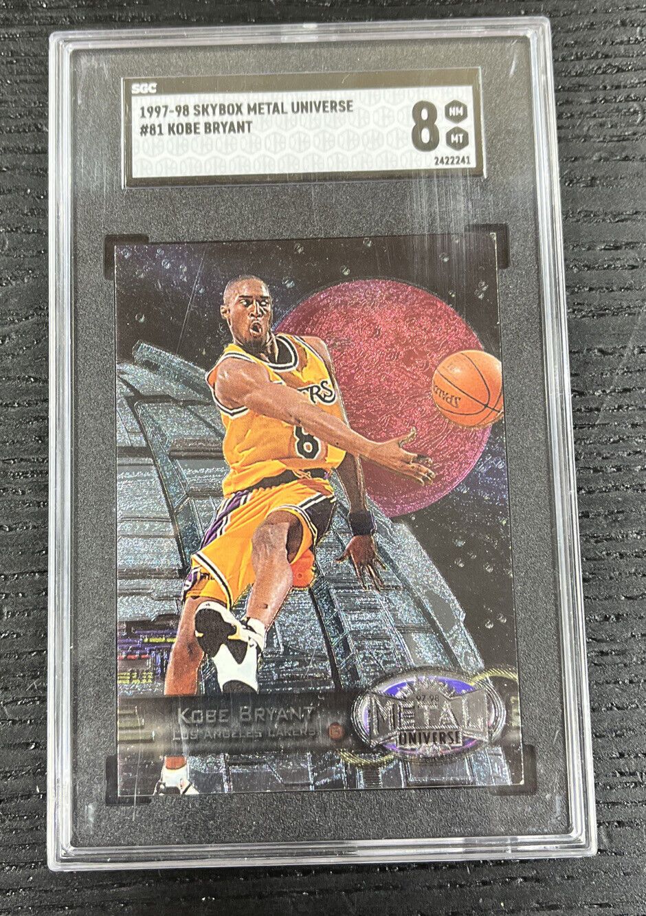 1997-98 Skybox Metal Universe #81 Kobe Bryant Los Angeles Lakers HOF SGC 8 NM-MT