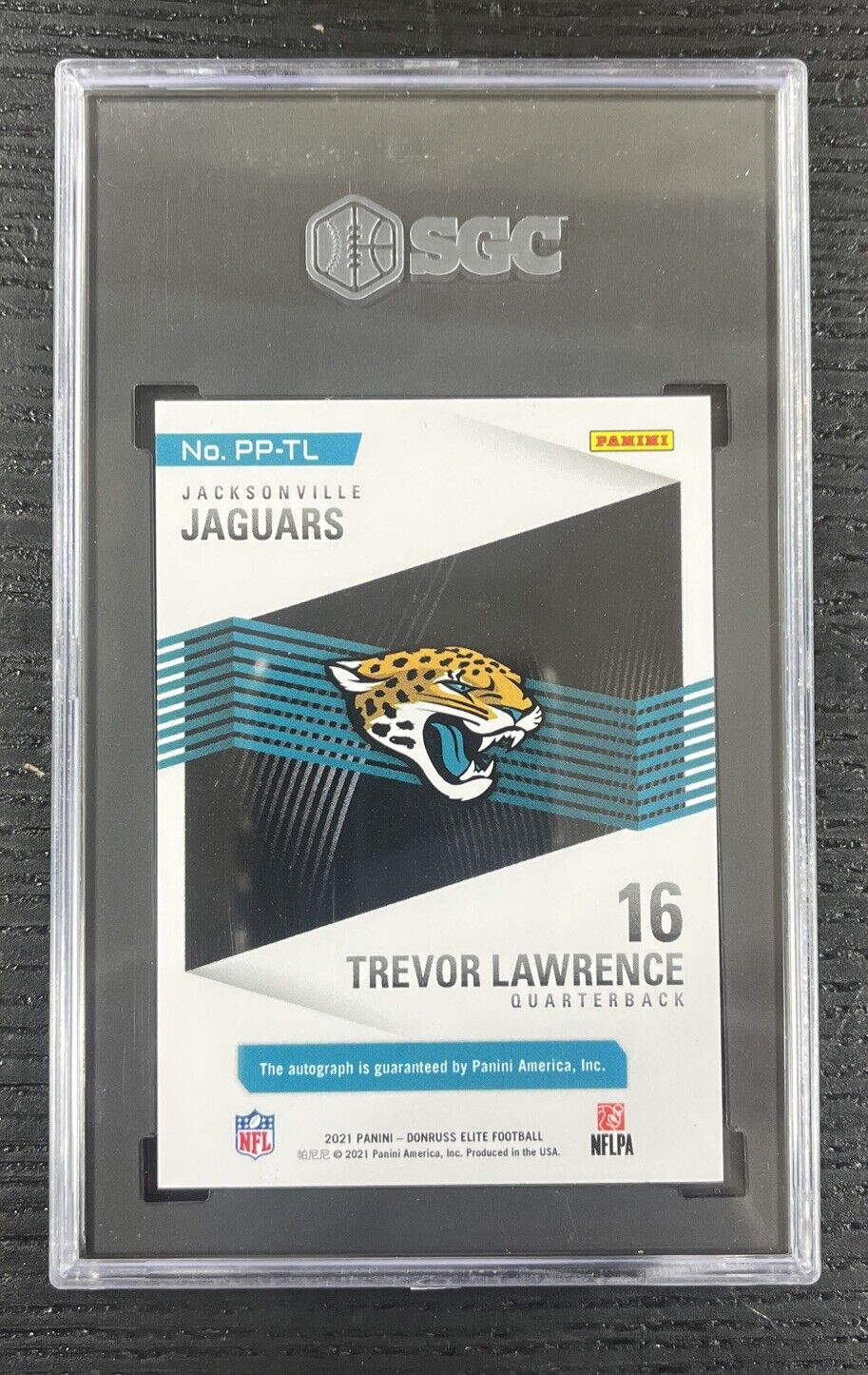 2021 Elite Trevor Lawrence Rookie Pen Pals Elite Auto RC Rookie SGC 9.5