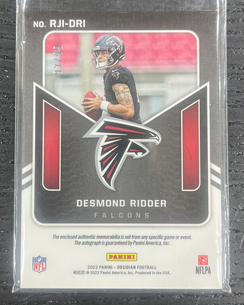 2022 PANINI OBSIDIAN DESMOND RIDDER ELECTRIC ETCH ORANGE RC PATCH AUTO /99