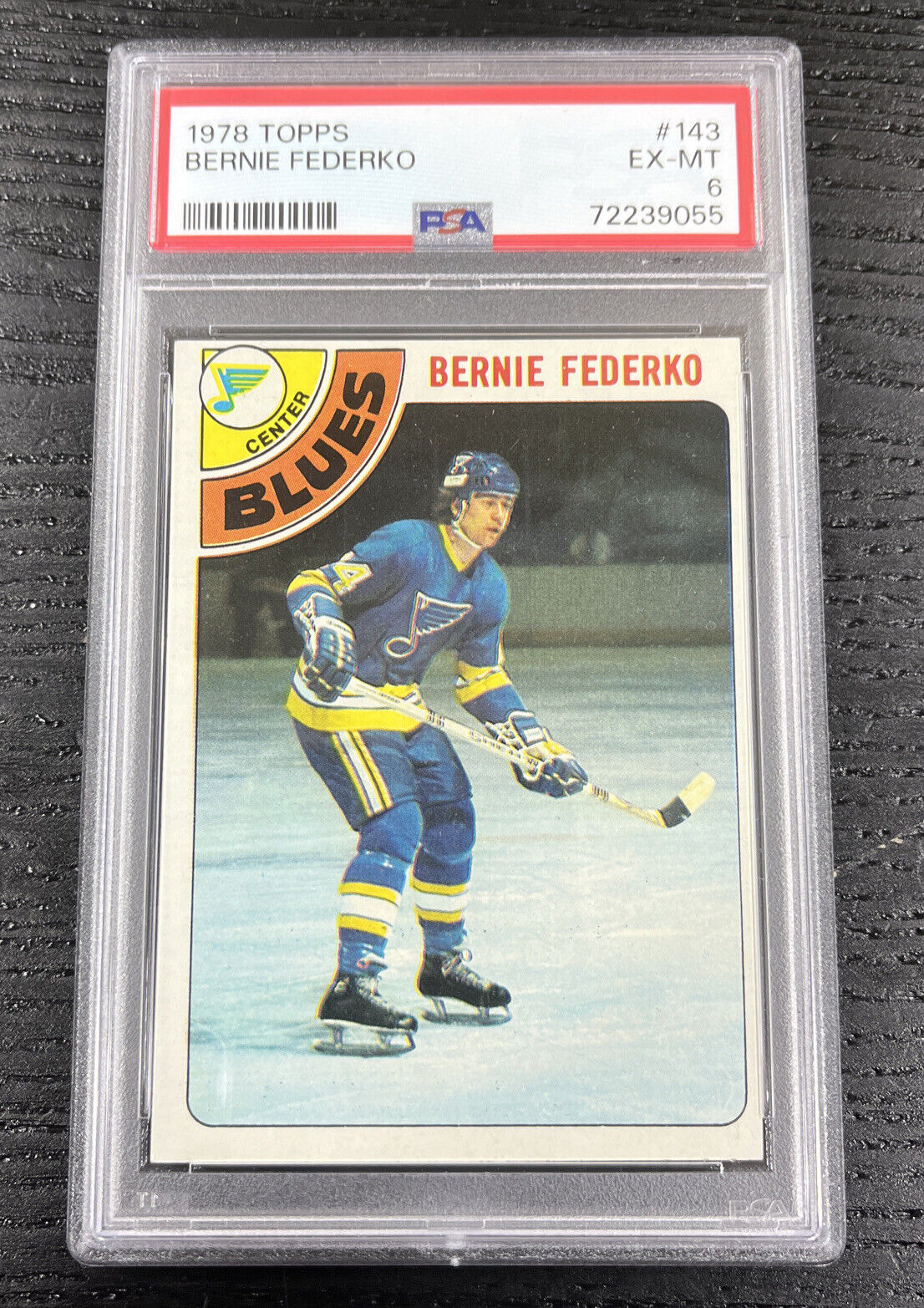 1978-79 TOPPS NHL HOCKEY #143 BERNIE FEDERKO Rookie St Louis Blues RC PSA 6