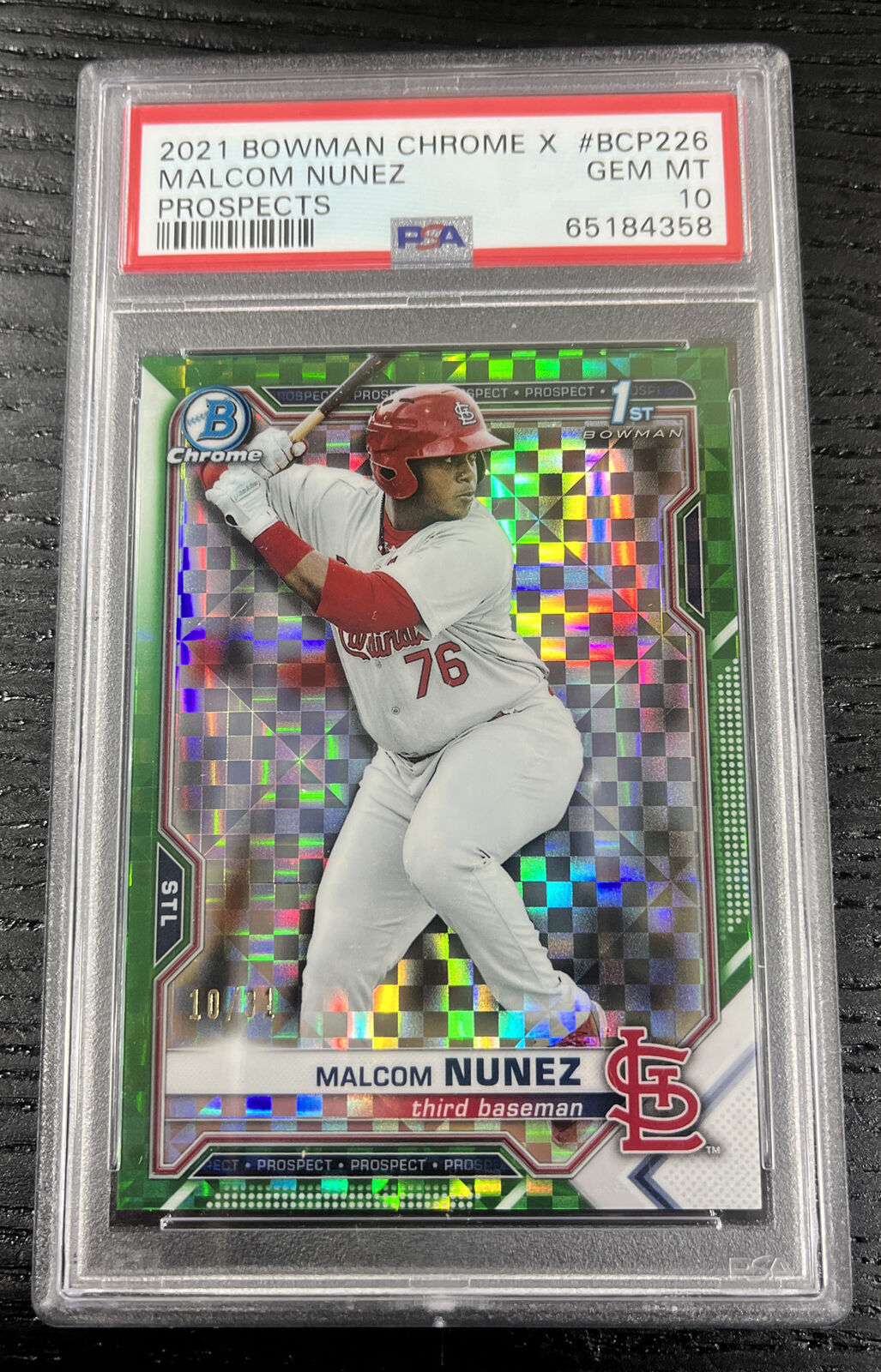 MALCOM NUNEZ 2021 Bowman Chrome X 1st Prospects BCP-226 /31 PSA 10