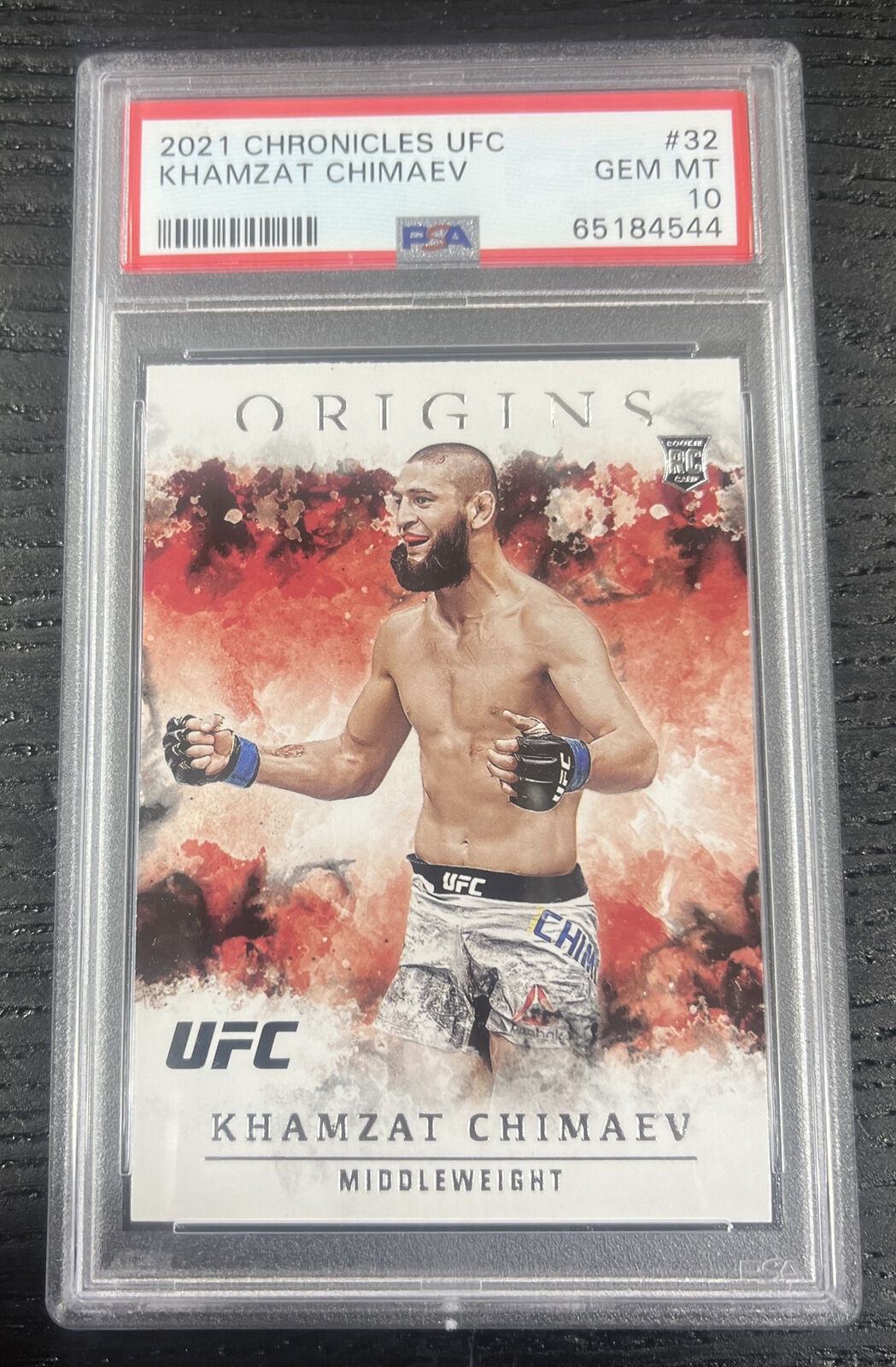 2021 Chronicles UFC Origins KHAMZAT CHIMAEV ROOKIE RC #32 PSA 10 GEM MINT