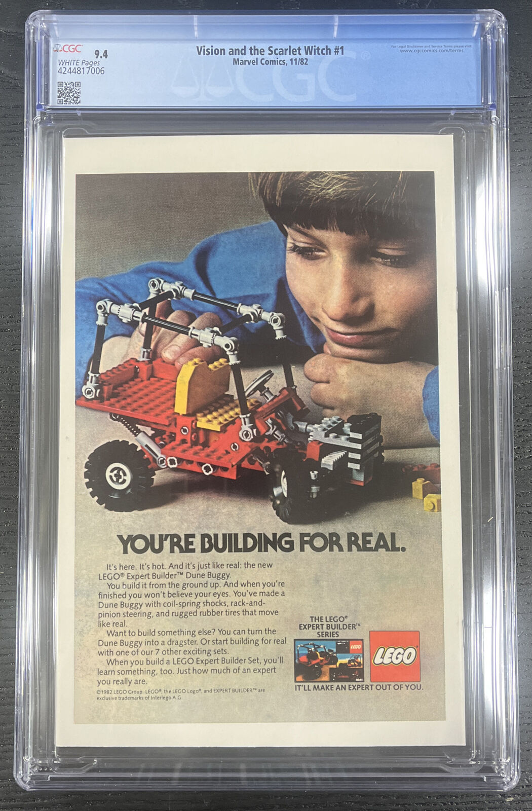 VISION AND THE SCARLET WITCH #1 1982, MARVEL COMICS CGC 9.4 Nov. 1st White Pages