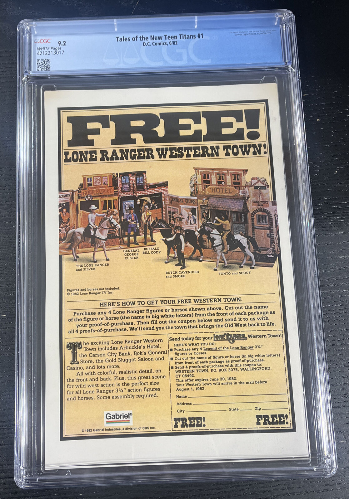 Tales of the New Teen Titans #1: Cyborg CGC 9.2 Comic DC White Pages 1982