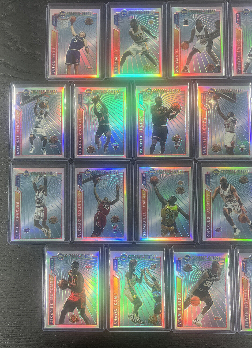 1996-97 Topps Mystery Finest Refractor Set with Michael Jordan!!! ALL 22 cards