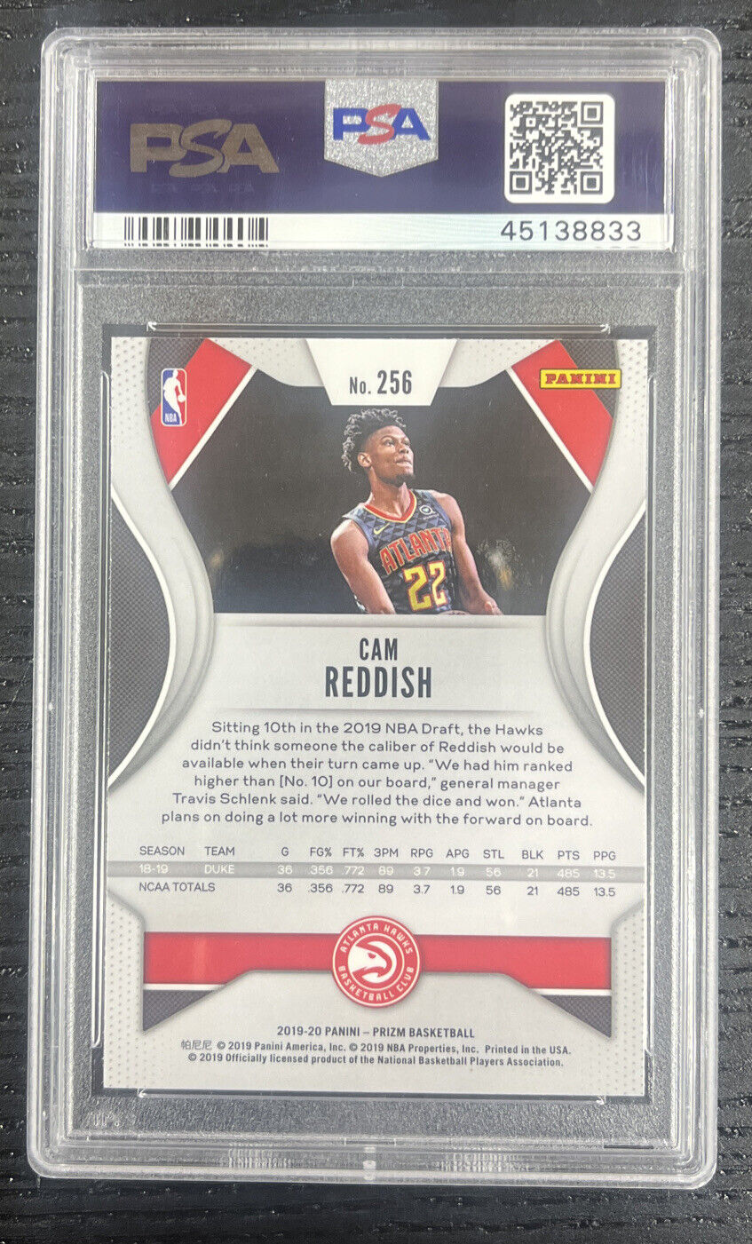 2019-20 Cam Reddish Panini Prizm Rookie RC #256 Lakers PSA 10