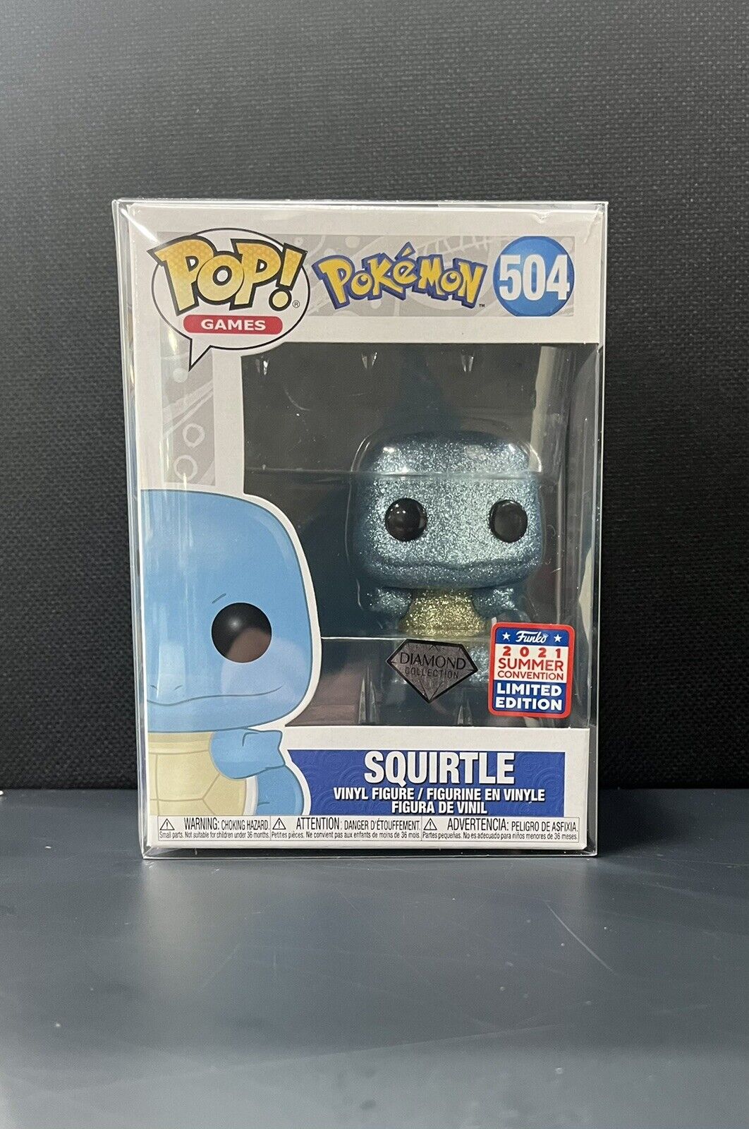 Funko Pop! Squirtle Diamond Edition Pokemon SDCC Summer Convention Exclusive 504
