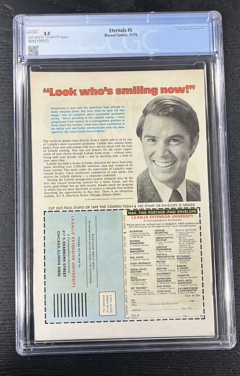 Marvel Comics Eternals 5 CGC 8.0 VF 1st Makkari 1st Domo 1st Thena 1st Zuras KEY