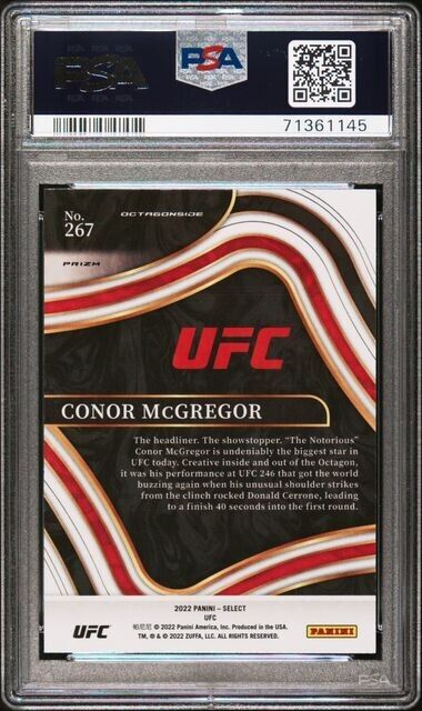 2022 Select UFC Conor MCGREGOR Silver Prizm #267 PSA 9