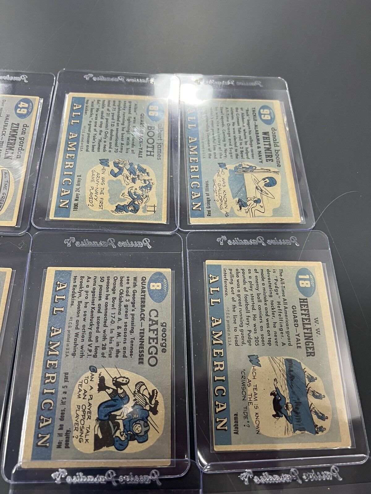 Lot Of 24 1955 Topps All American Football Cards Newly Sleeved!