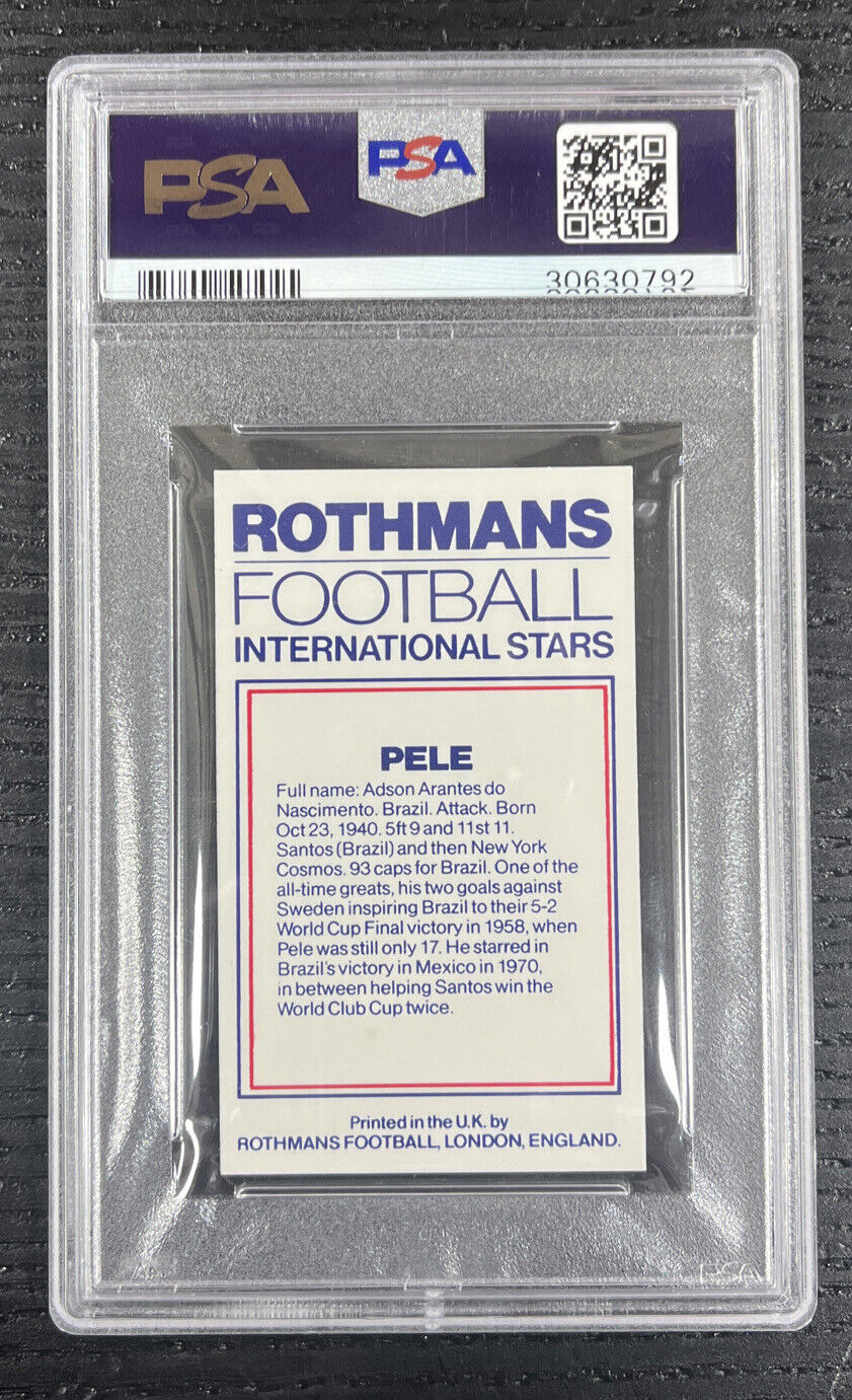 1984 Rothmans Football PELE International Stars Brazil FIFA PSA 10