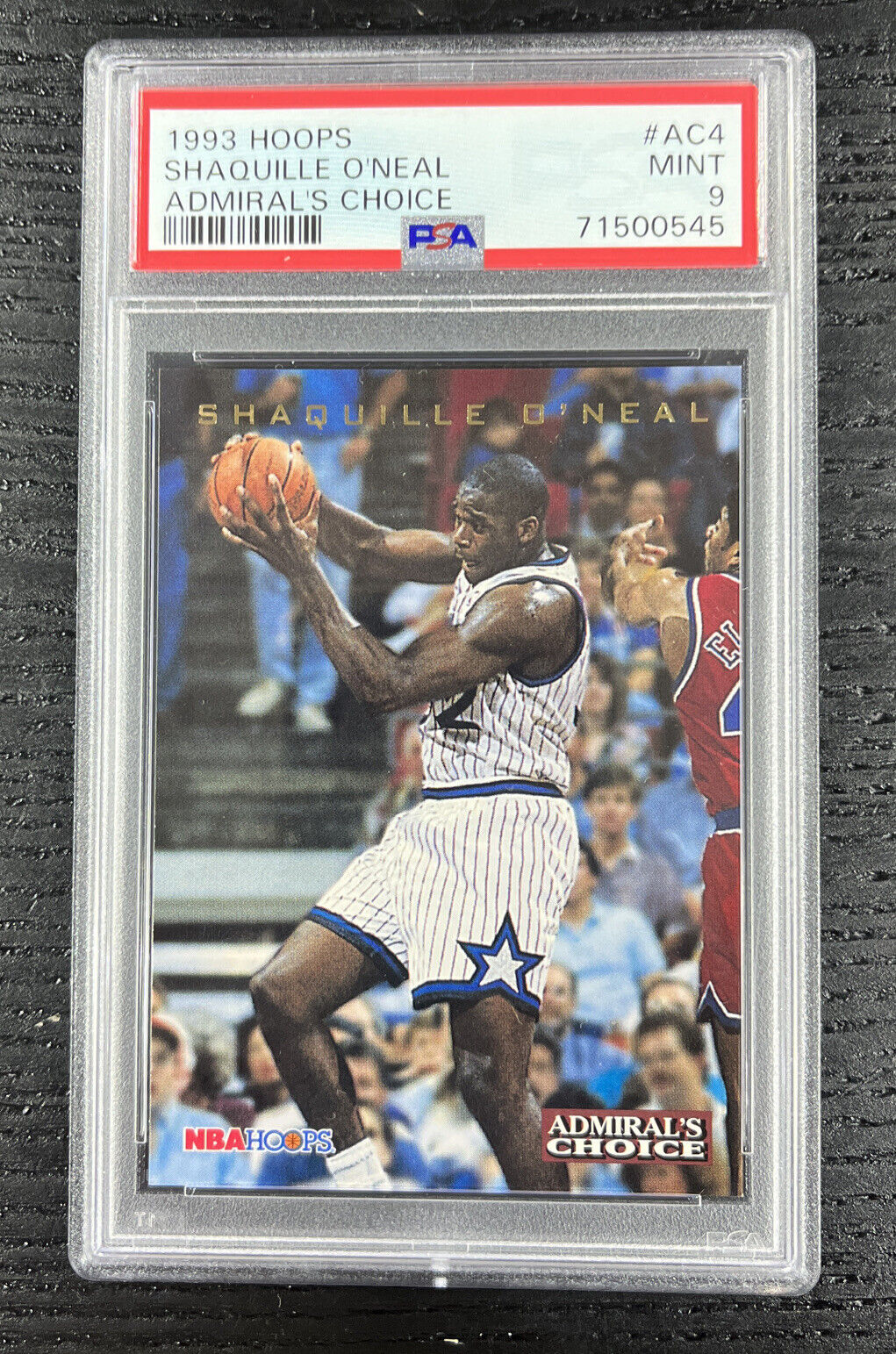 1993 Hoops Shaquille O'Neal Card #AC4 Admirals Choice NBA HOF PSA 9