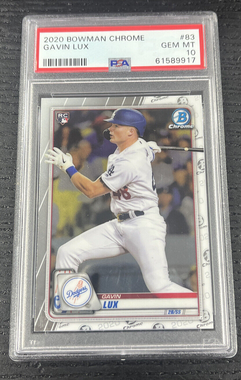 2020 Bowman Chrome Rookie Card RC GAVIN LUX  #83 PSA 10 GEM MINT LA Dodgers