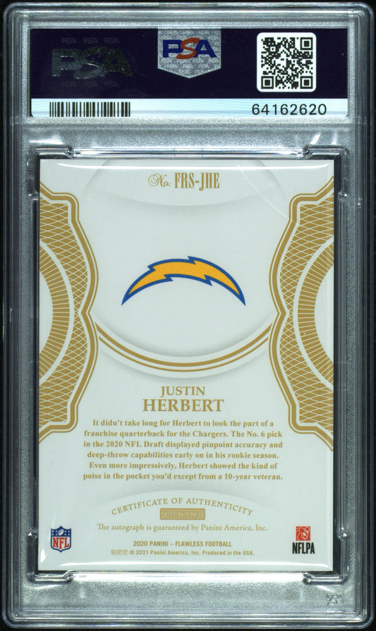 2020 Flawless Justin Herbert Flawless RK.Sig-Silver #FRSJHE Mint 9 Auto 10 Pop 5