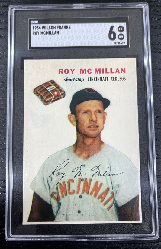 1954 Wilson Franks Roy McMillan Cincinnati Redlegs SGC 6