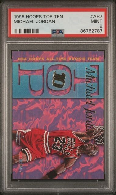 Michael Jordan 1995 Hoops Top Ten #AR7 Chicago Bulls PSA 9