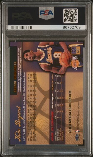 1998-99 Fleer Ultra Gold Medallion #61G Kobe Bryant PSA 9