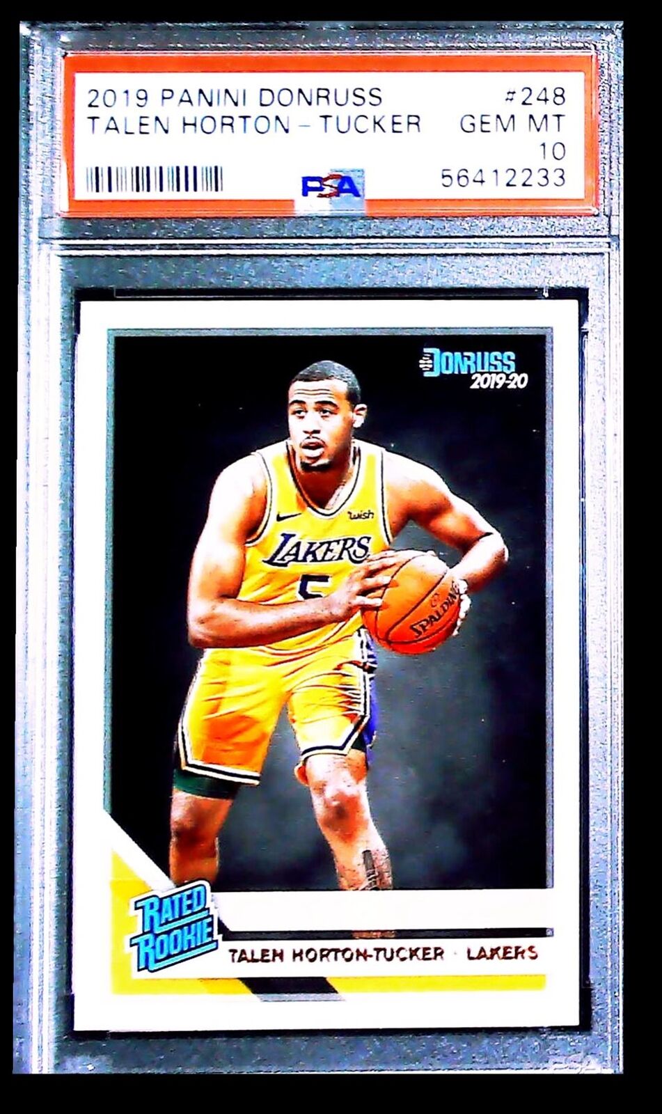 2019-20 Donruss Talen Horton-Tucker RC PSA 10 Los Angeles Lakers #248