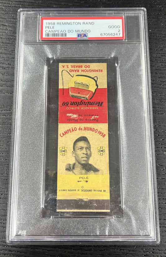 Pele 1958 Universal Remington Rand Campeao Do Mundo 1958 PSA 2