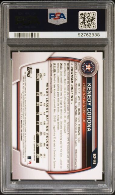 2023 Bowman Chrome Sapphire Kenedy Corona 1st Purple Refractor #/25 PSA 10