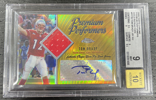 2005 Topps Chrome Premium Performers Gold Refractor BGS 9 Auto 10