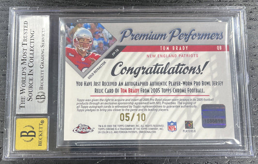 2005 Topps Chrome Premium Performers Gold Refractor BGS 9 Auto 10