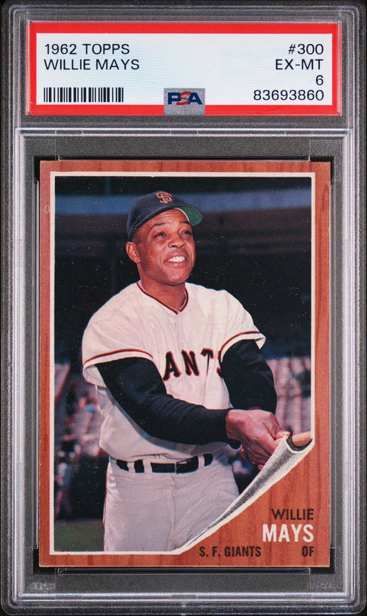 1962 Willie Mays Topps #300 EX-MT 6 PSA